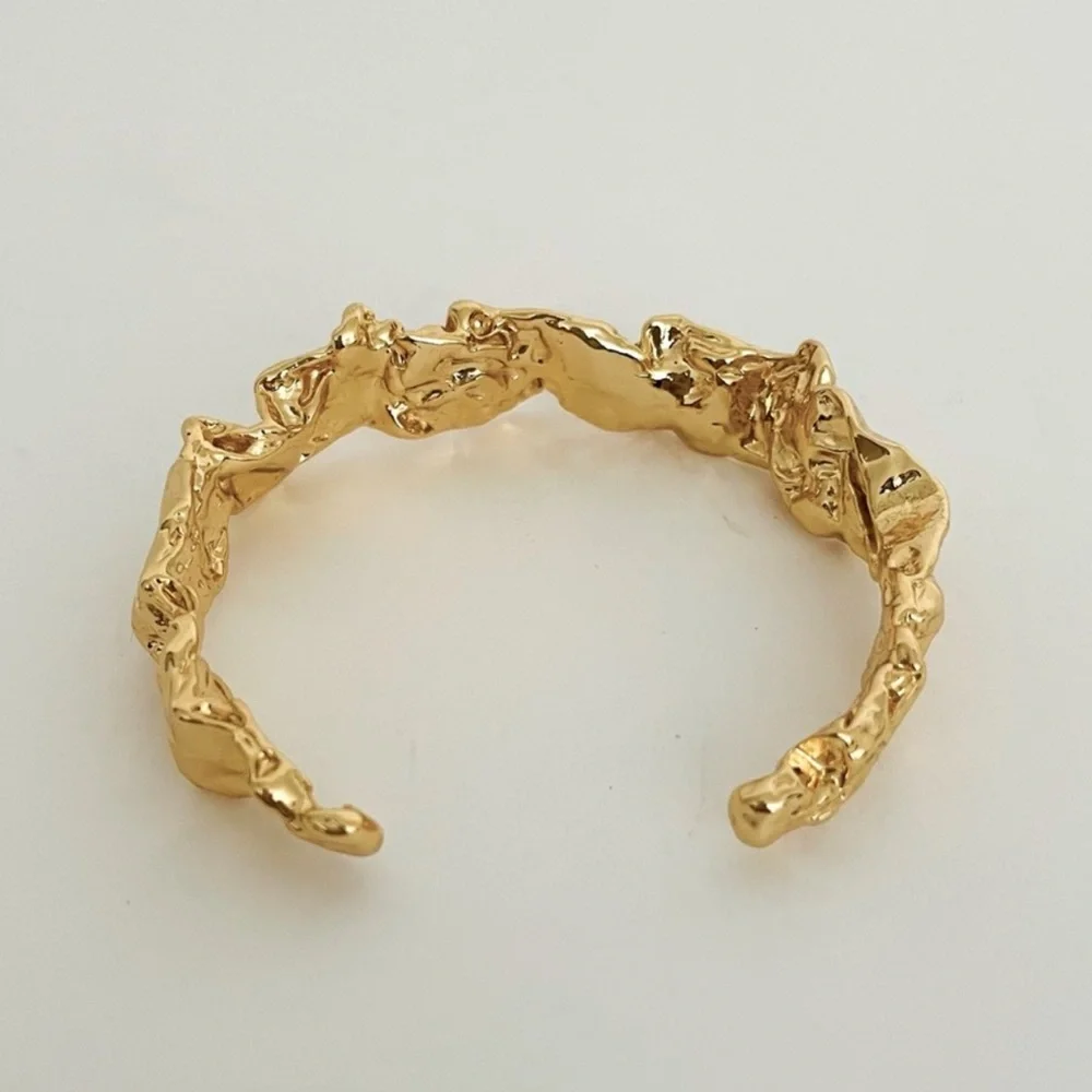 Amber Sceats Gold-Plated Brass Crushed Cuff - Picture 3 of 7